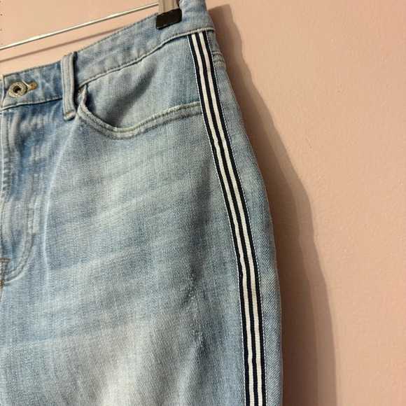 Talbots Modern Ankle Jeans With Ribbon  Tape Sea Glass Wash Size 6P - Picture 4 of 10